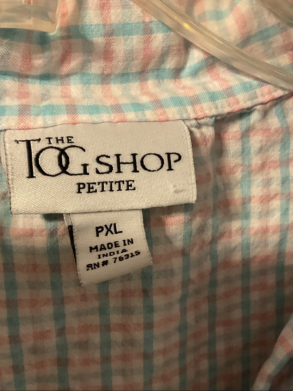 Classic Cotton tog shop.vintage checked Pajama Set with Ruffle Trim - size XLP - Picture 5 of 5